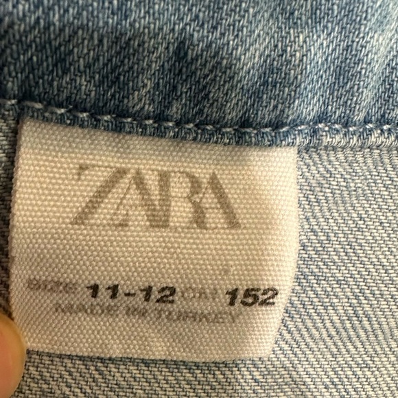 Zara Blue Tiered Buttoned Sundress - Picture 9 of 10